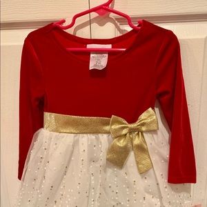 Red Festive Party Dress - 24 Months